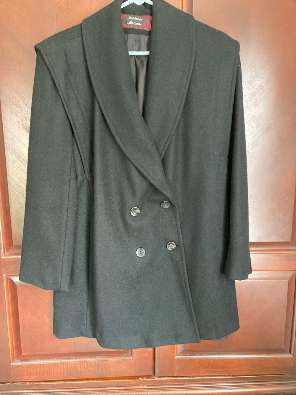 Stephanie Mathews - Vintage 80s 90s Power Dressing Wool Shawl Collar Jacket - XL